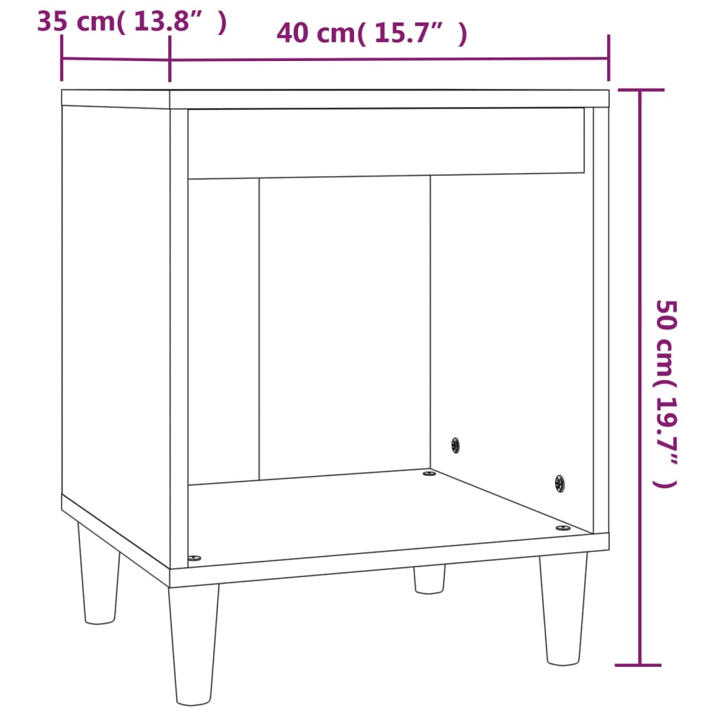 Tables de chevet 2 pcs Blanc 40x35x50 cm - XIOS