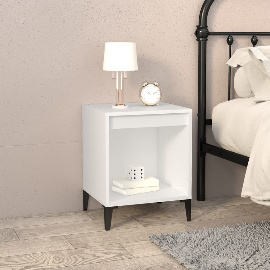 Tables de chevet 2 pcs Blanc 40x35x50 cm - XIOS