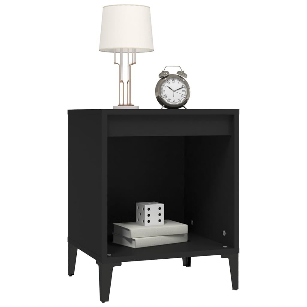 Tables de chevet 2 pcs Noir 40x35x50 cm - XIOS