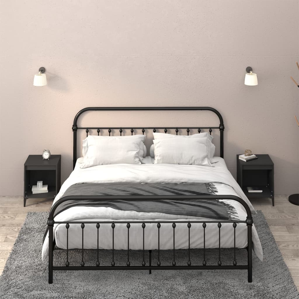 Tables de chevet 2 pcs Noir 40x35x50 cm - XIOS