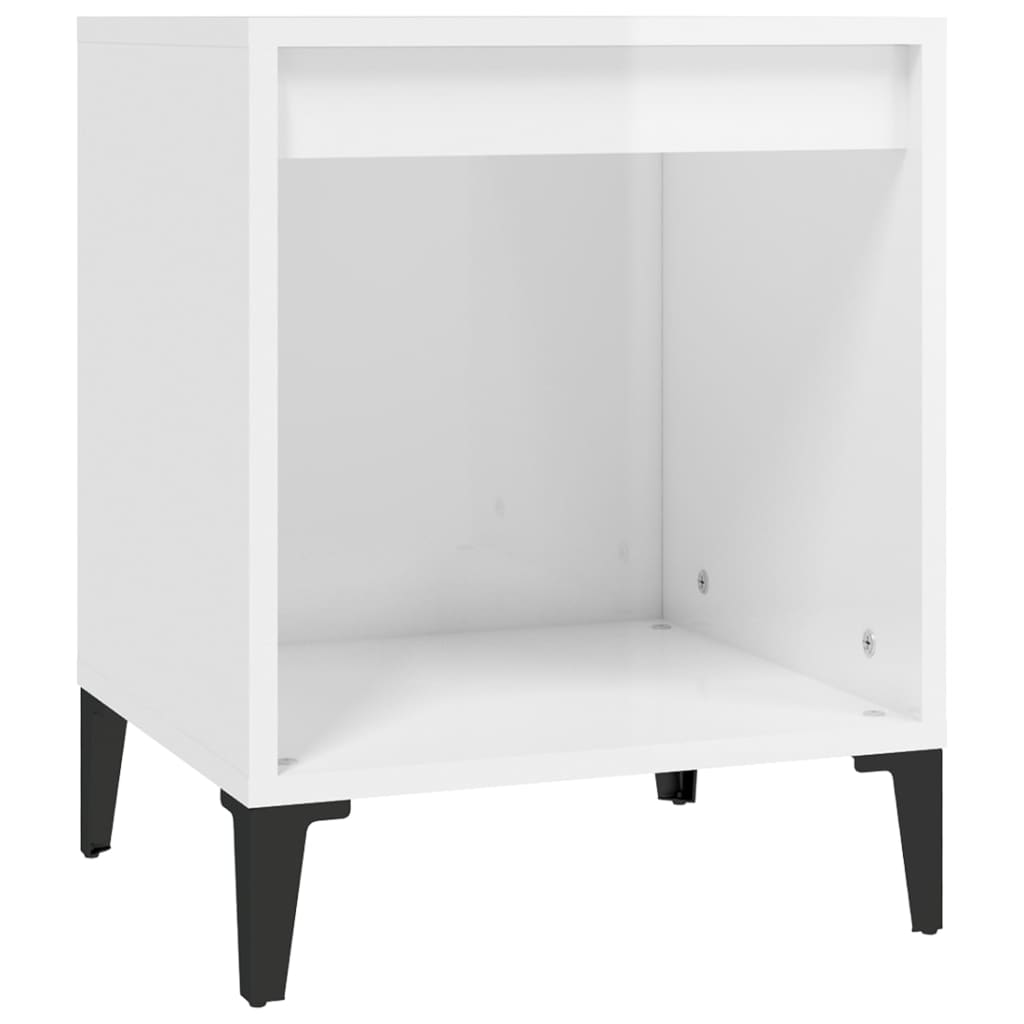 Tables de chevet 2 pcs Blanc brillant 40x35x50 cm - XIOS