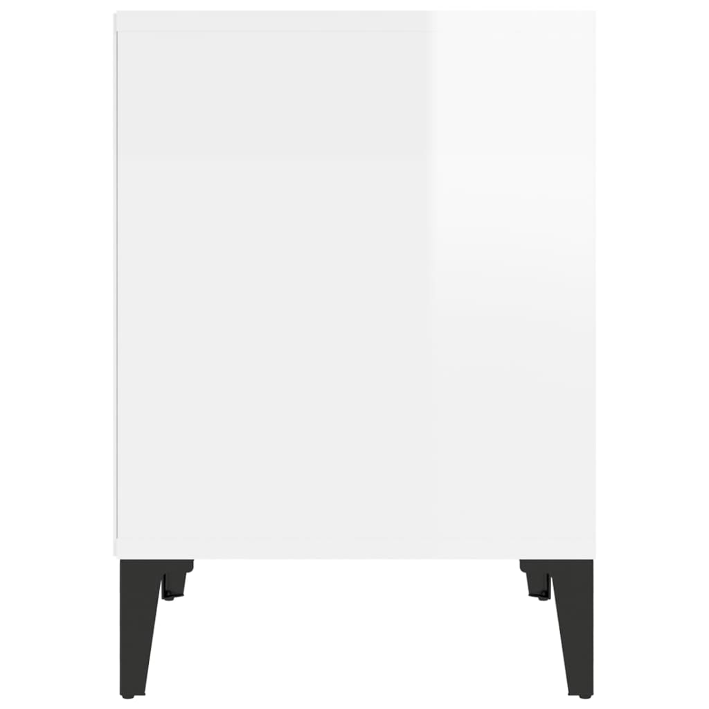 Tables de chevet 2 pcs Blanc brillant 40x35x50 cm - XIOS