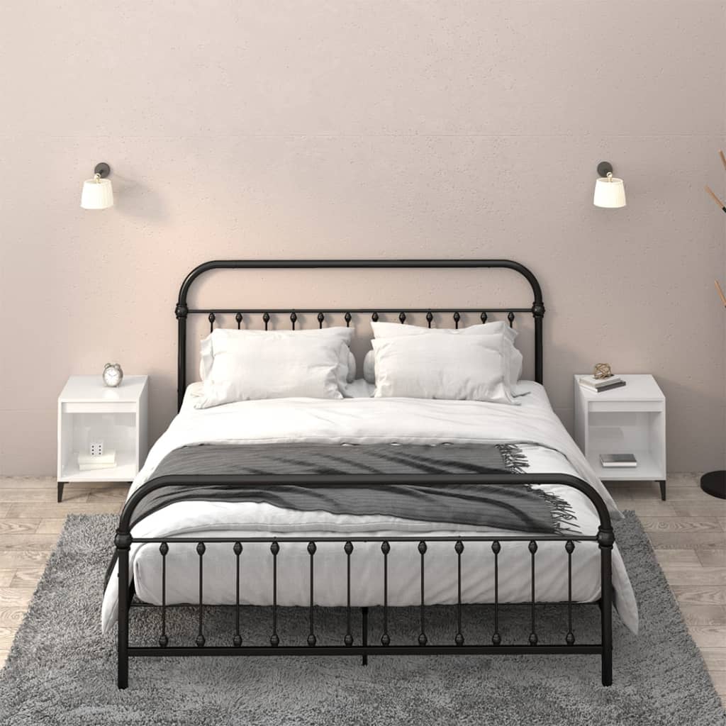Tables de chevet 2 pcs Blanc brillant 40x35x50 cm - XIOS