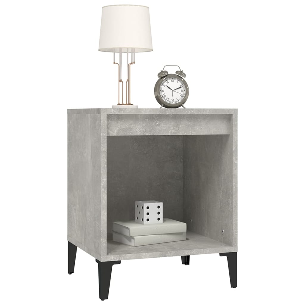 Tables de chevet 2 pcs Gris béton 40x35x50 cm - XIOS