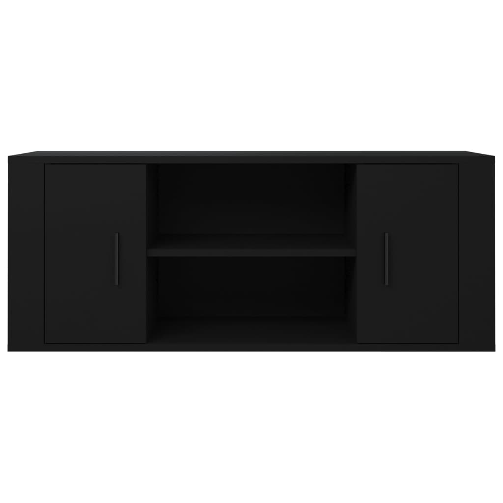 Meuble TV Noir 100x35x40 cm Bois d'ingénierie Meubles TV vidaXL