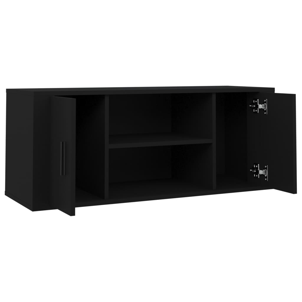 Meuble TV Noir 100x35x40 cm Bois d'ingénierie Meubles TV vidaXL