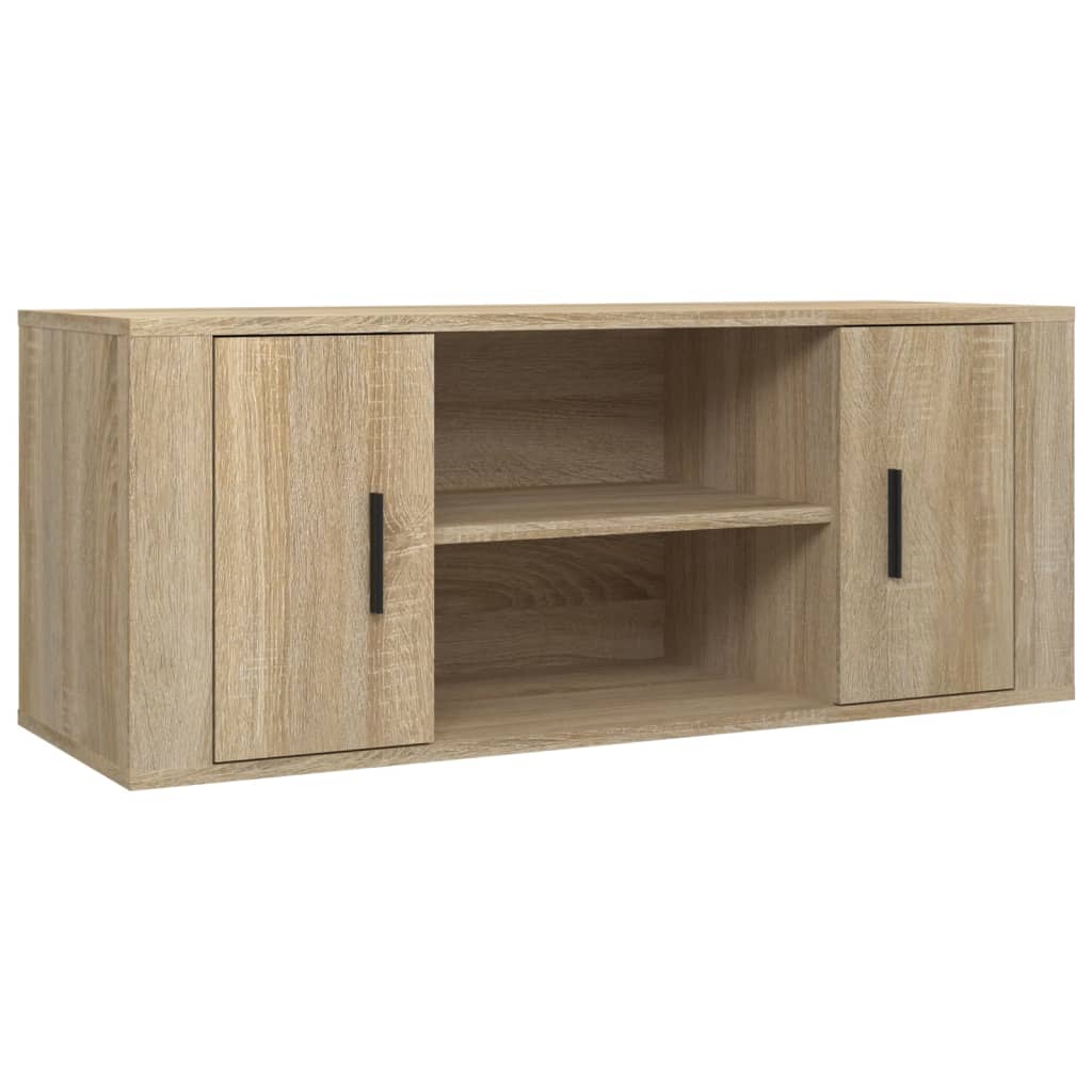 Meuble TV Chêne sonoma 100x35x40 cm Bois d'ingénierie - XIOS
