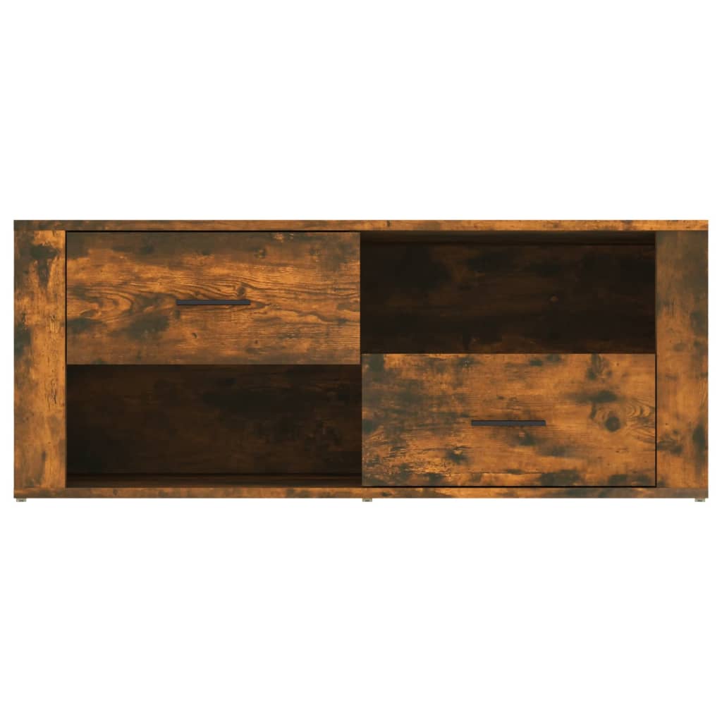 Meuble TV Chêne fumé 100x35x40 cm Bois d'ingénierie - XIOS