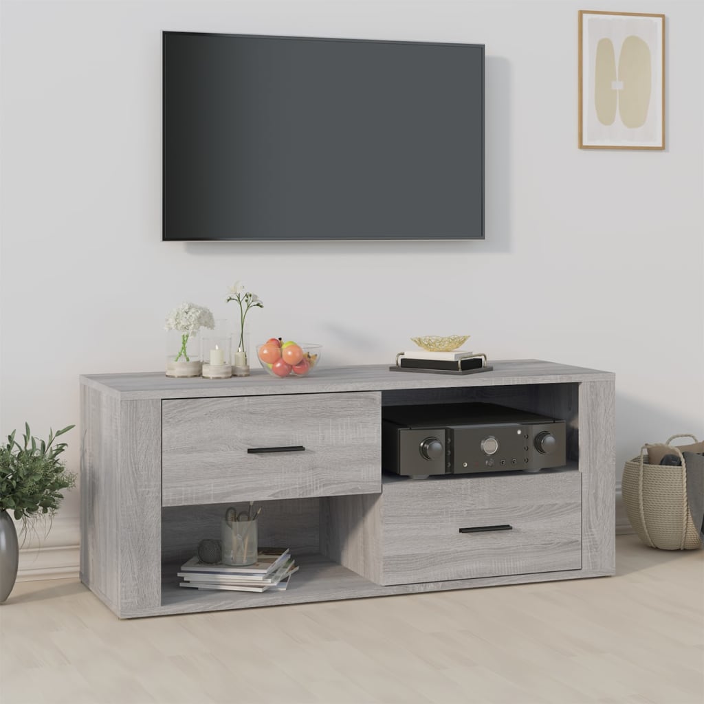 Meuble TV Sonoma gris 100x35x40 cm Bois d'ingénierie - XIOS
