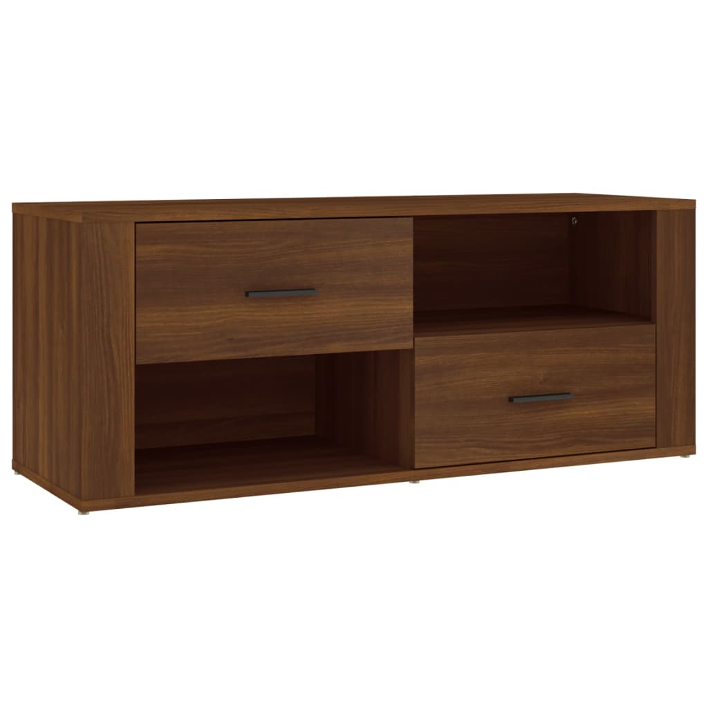 Meuble TV Chêne marron 100x35x40 cm Bois d'ingénierie - XIOS