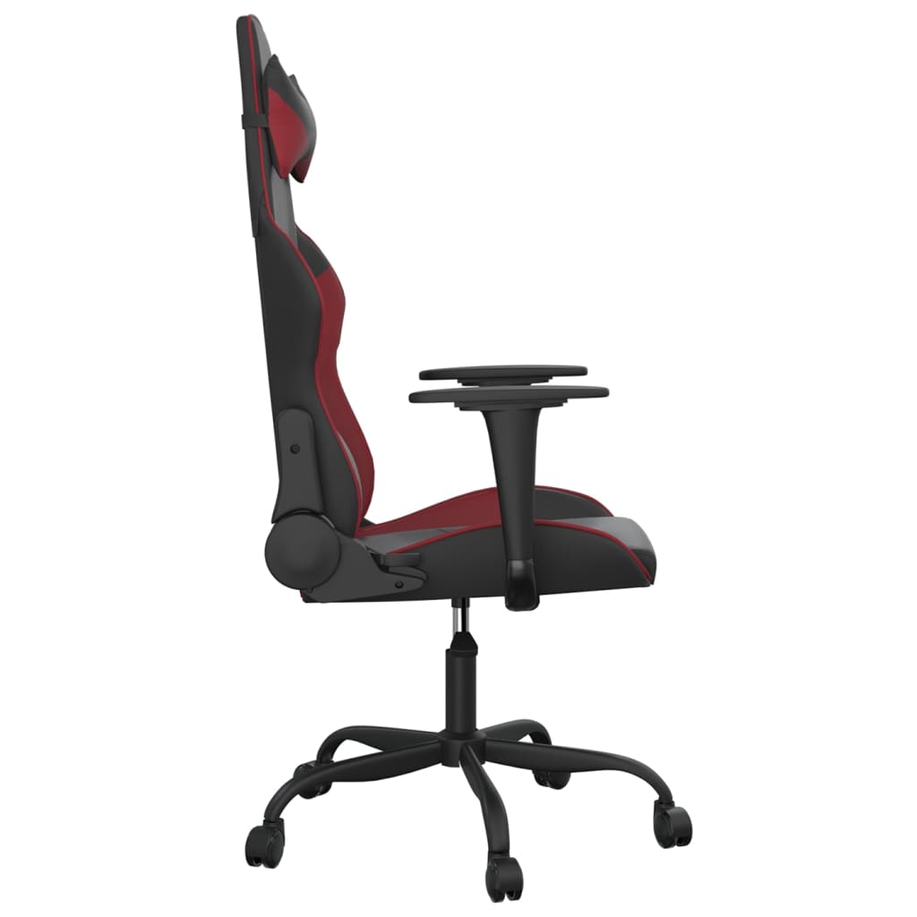 Chaise de jeu Noir et rouge bordeaux Similicuir - XIOS