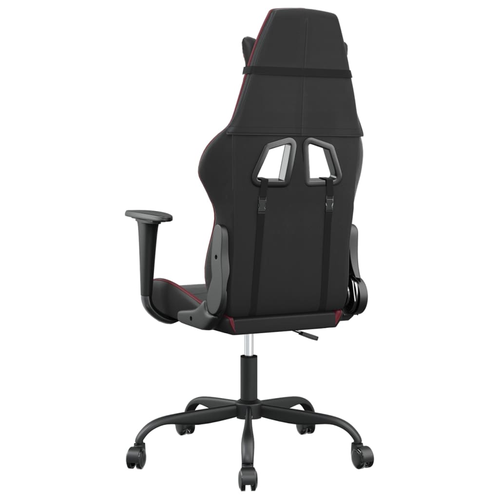 Chaise de jeu Noir et rouge bordeaux Similicuir - XIOS