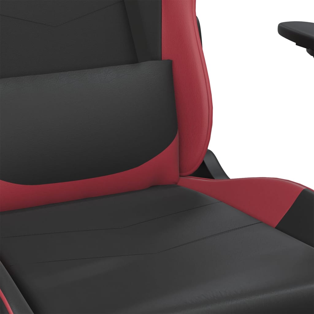 Chaise de jeu Noir et rouge bordeaux Similicuir - XIOS