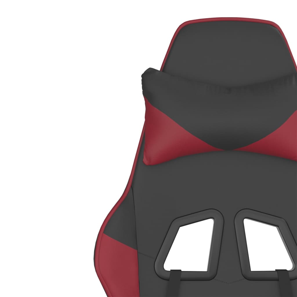 Chaise de jeu Noir et rouge bordeaux Similicuir - XIOS