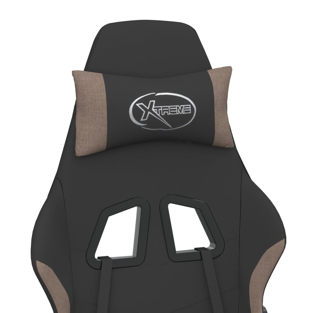 Chaise de jeu Noir et taupe Tissu - XIOS