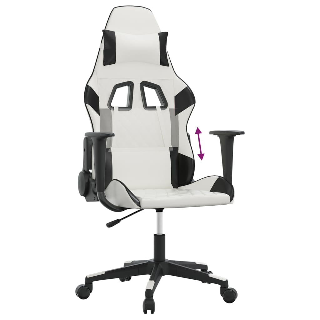 Chaise de jeu Blanc et noir Similicuir - XIOS
