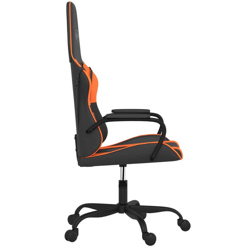 Chaise de jeu Noir et orange Similicuir - XIOS