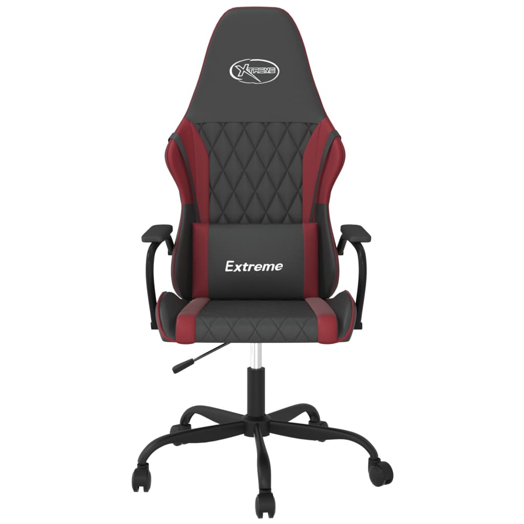 Chaise de jeu Noir et rouge bordeaux Similicuir - XIOS