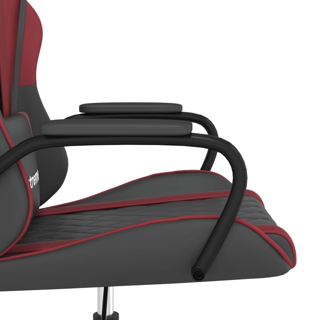 Chaise de jeu Noir et rouge bordeaux Similicuir - XIOS