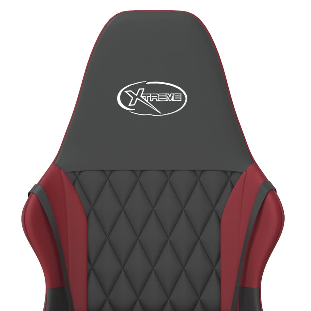 Chaise de jeu Noir et rouge bordeaux Similicuir - XIOS