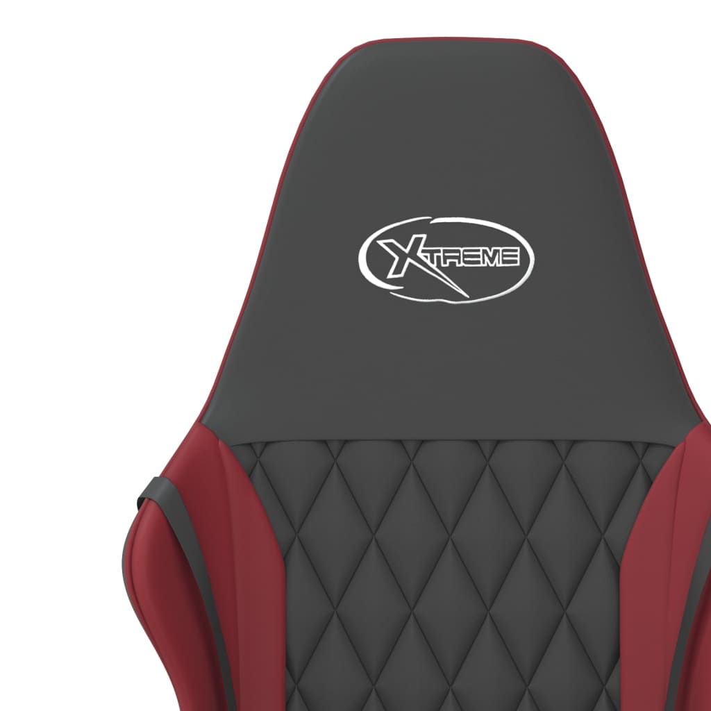 Chaise de jeu Noir et rouge bordeaux Similicuir - XIOS
