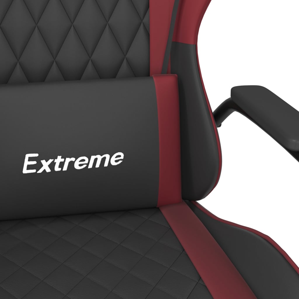 Chaise de jeu Noir et rouge bordeaux Similicuir - XIOS