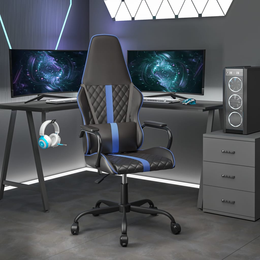 Chaise de jeu Noir et bleu Similicuir - XIOS
