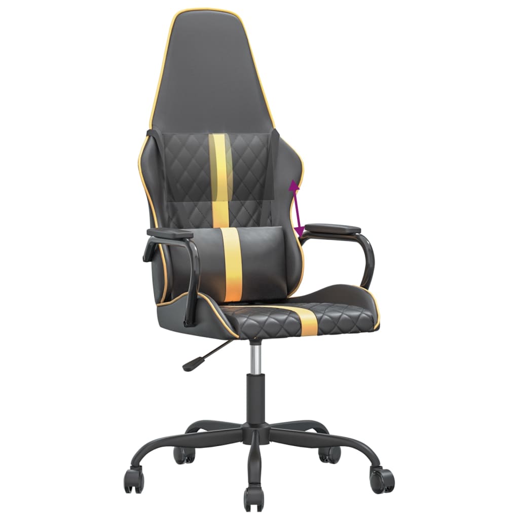Chaise de jeu Noir et doré Similicuir - XIOS