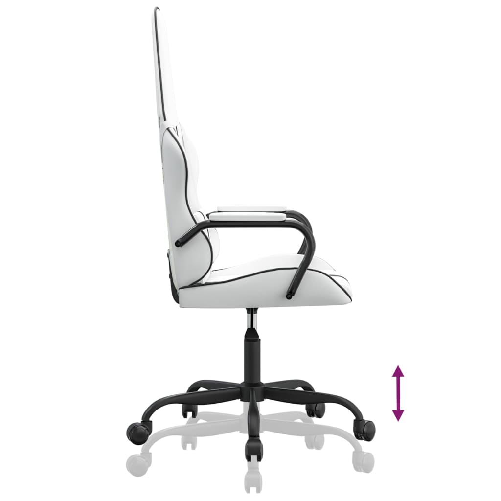 Chaise de jeu Blanc et noir Similicuir - XIOS