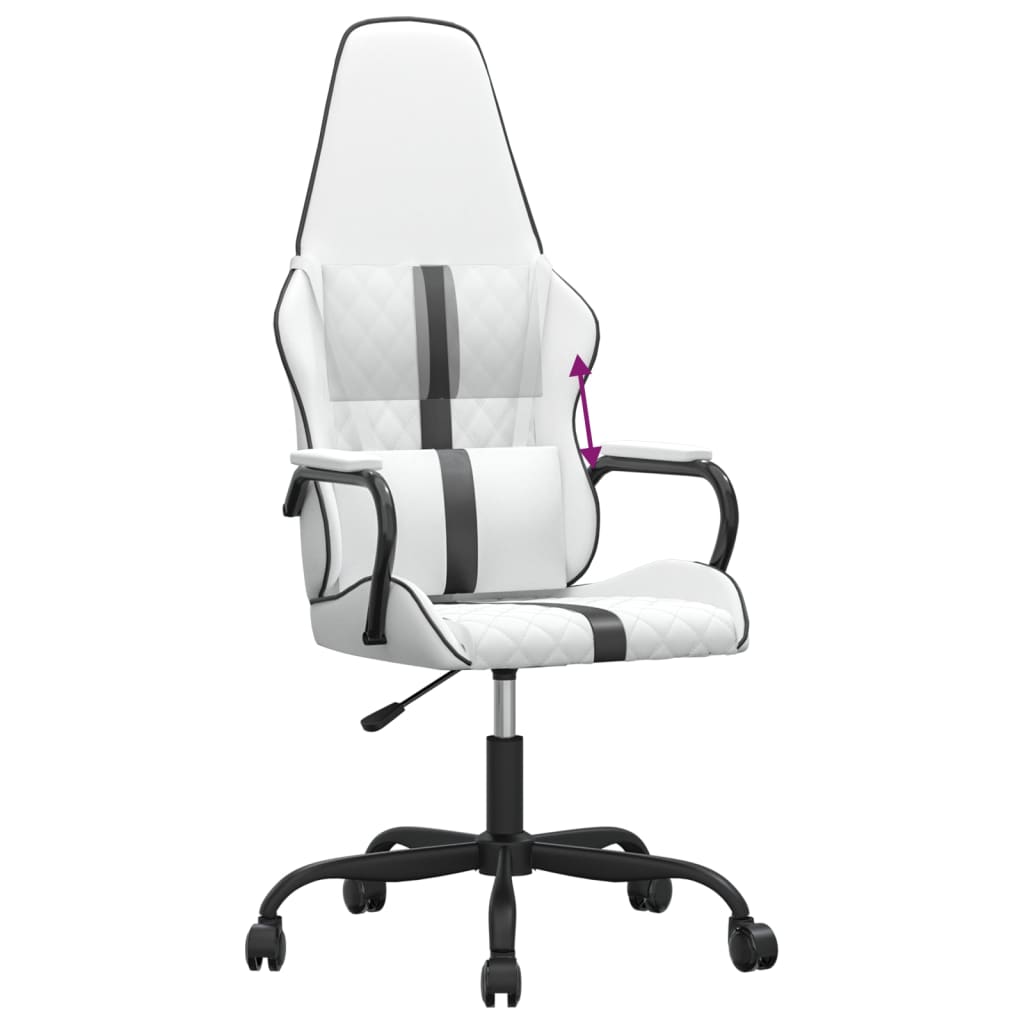 Chaise de jeu Blanc et noir Similicuir - XIOS