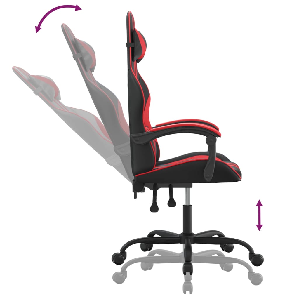 Chaise de jeu Noir et rouge Similicuir - XIOS