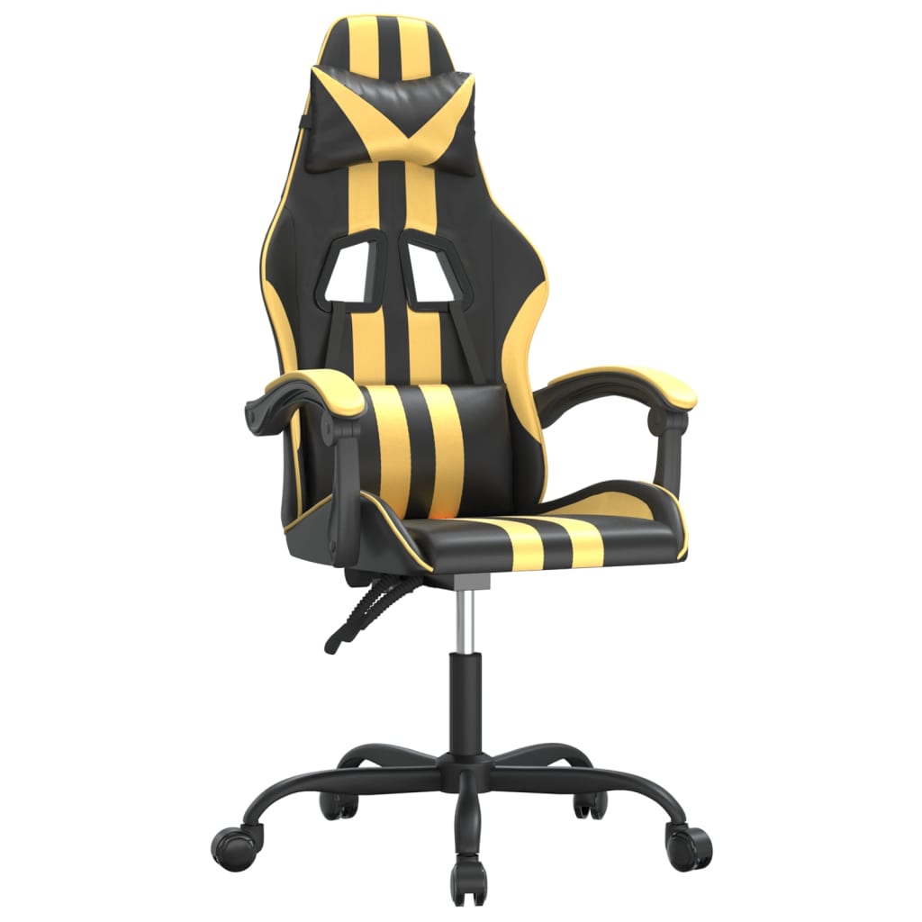Chaise de jeu Noir et doré Similicuir - XIOS