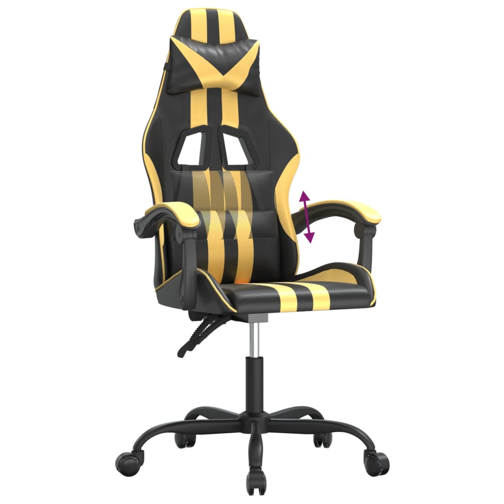 Chaise de jeu Noir et doré Similicuir - XIOS