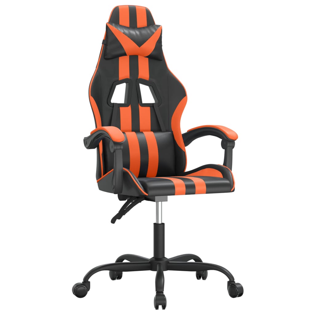 Chaise de jeu Noir et orange Similicuir - XIOS