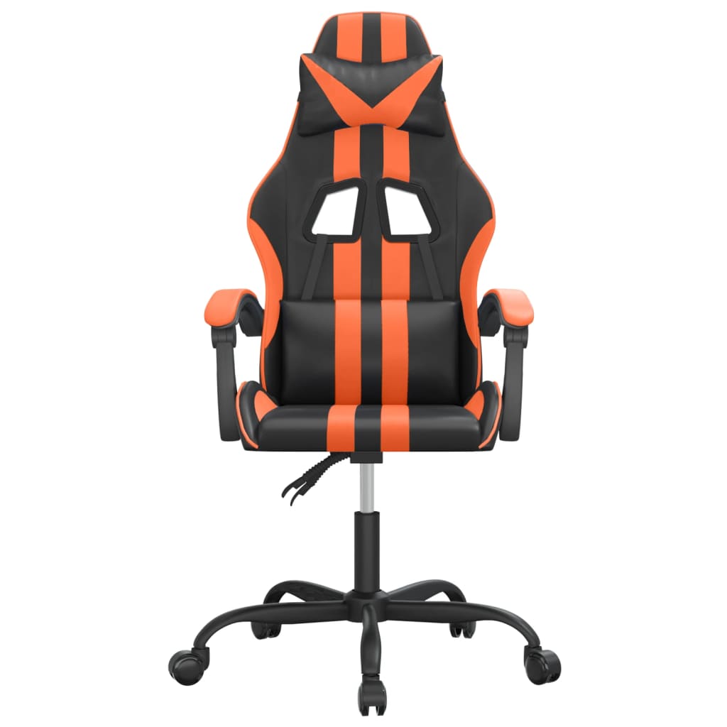 Chaise de jeu Noir et orange Similicuir - XIOS