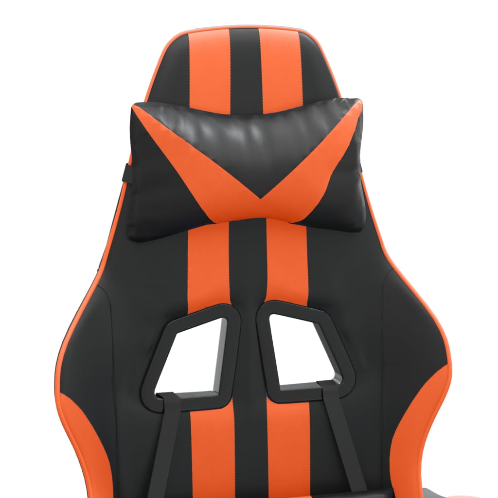 Chaise de jeu Noir et orange Similicuir - XIOS
