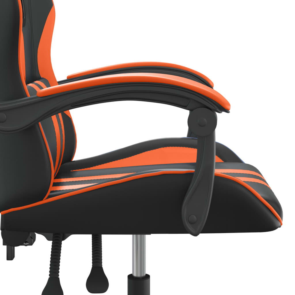 Chaise de jeu Noir et orange Similicuir - XIOS