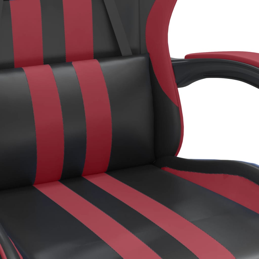 Chaise de jeu Noir et rouge bordeaux Similicuir - XIOS