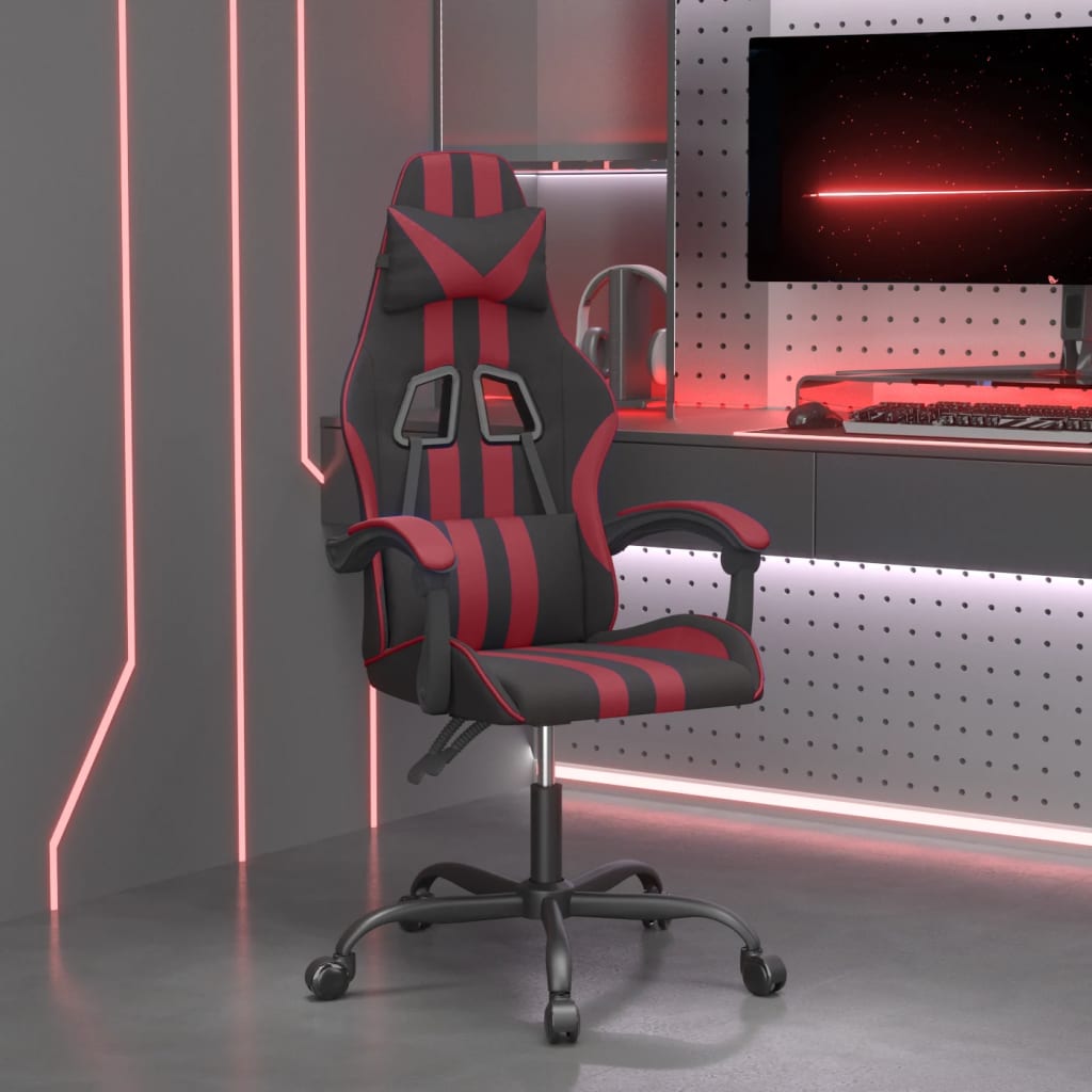 Chaise de jeu Noir et rouge bordeaux Similicuir - XIOS