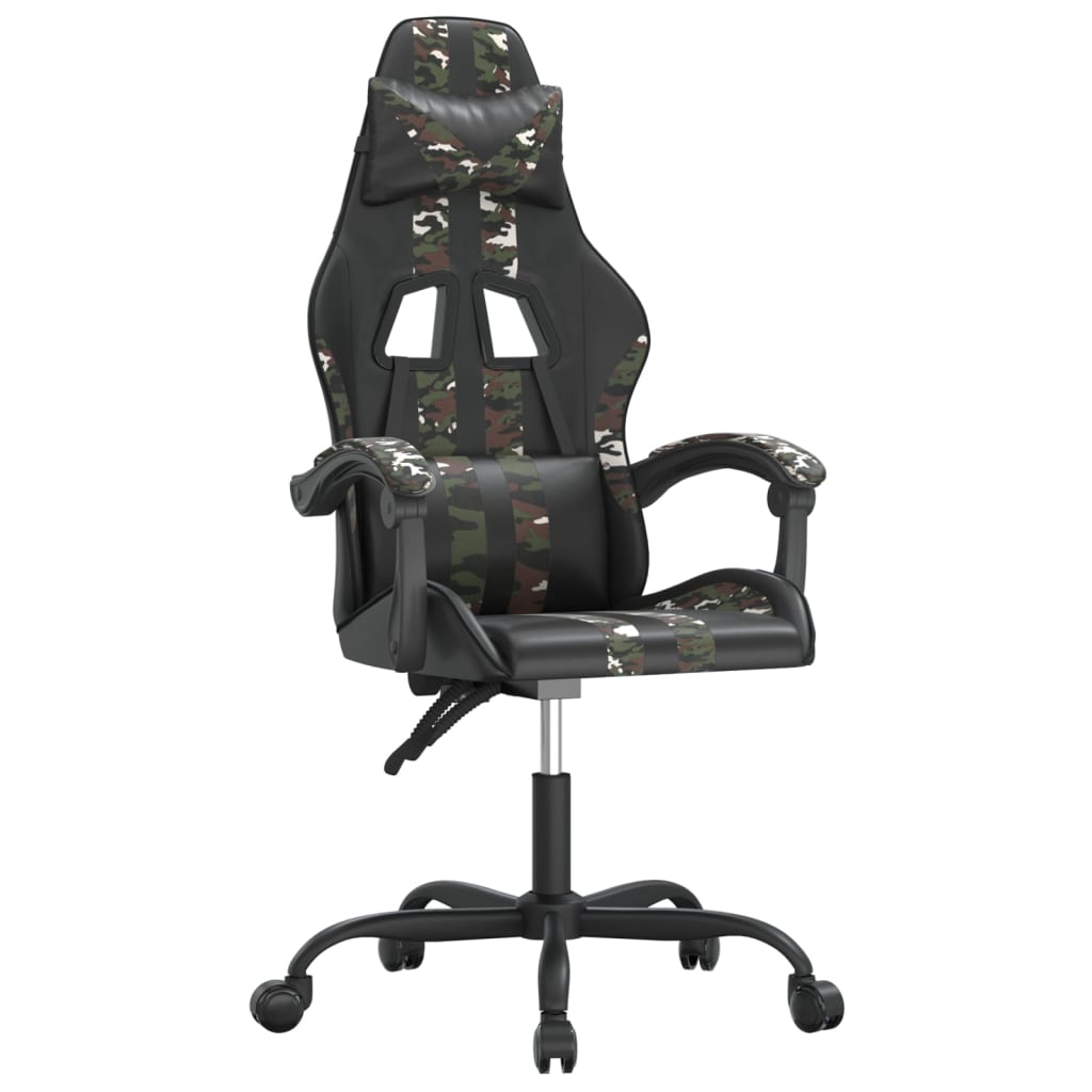 Chaise de jeu Noir et camouflage Similicuir - XIOS