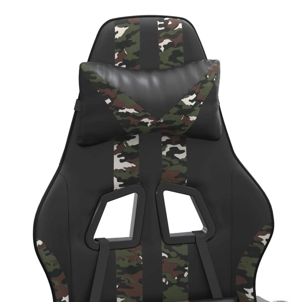 Chaise de jeu Noir et camouflage Similicuir - XIOS