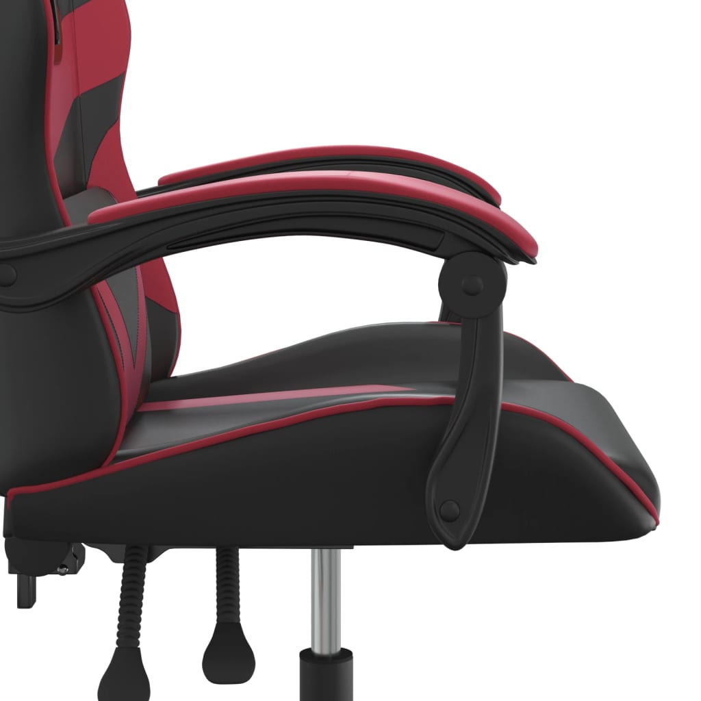 Chaise de jeu Noir et rouge bordeaux Similicuir - XIOS