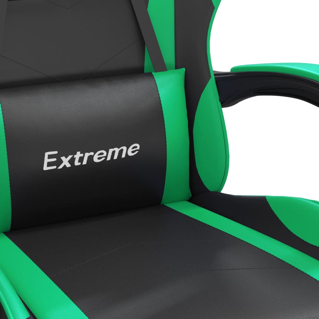 Chaise de jeu Noir et vert Similicuir - XIOS