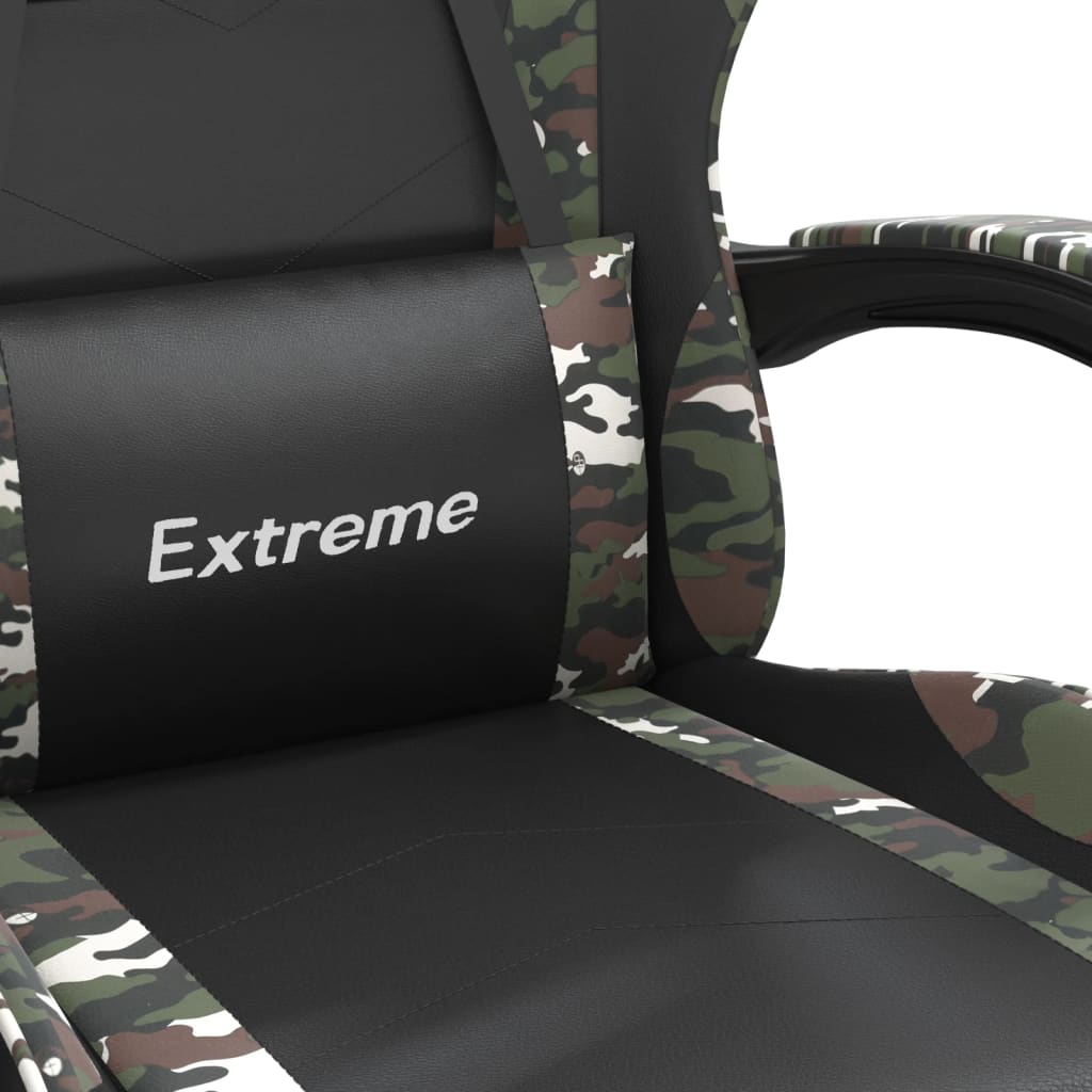 Chaise de jeu Noir et camouflage Similicuir - XIOS