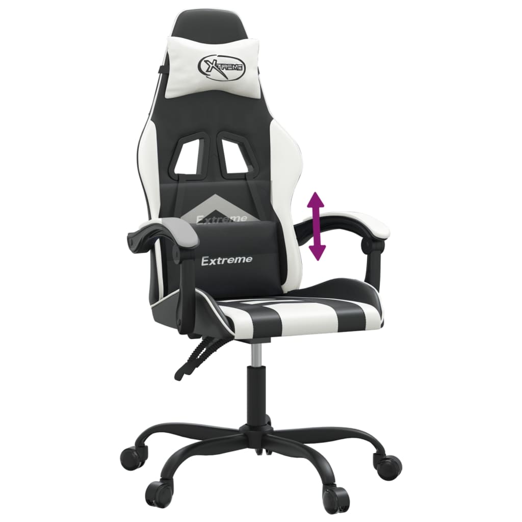 Chaise de jeu Noir et blanc Similicuir - XIOS