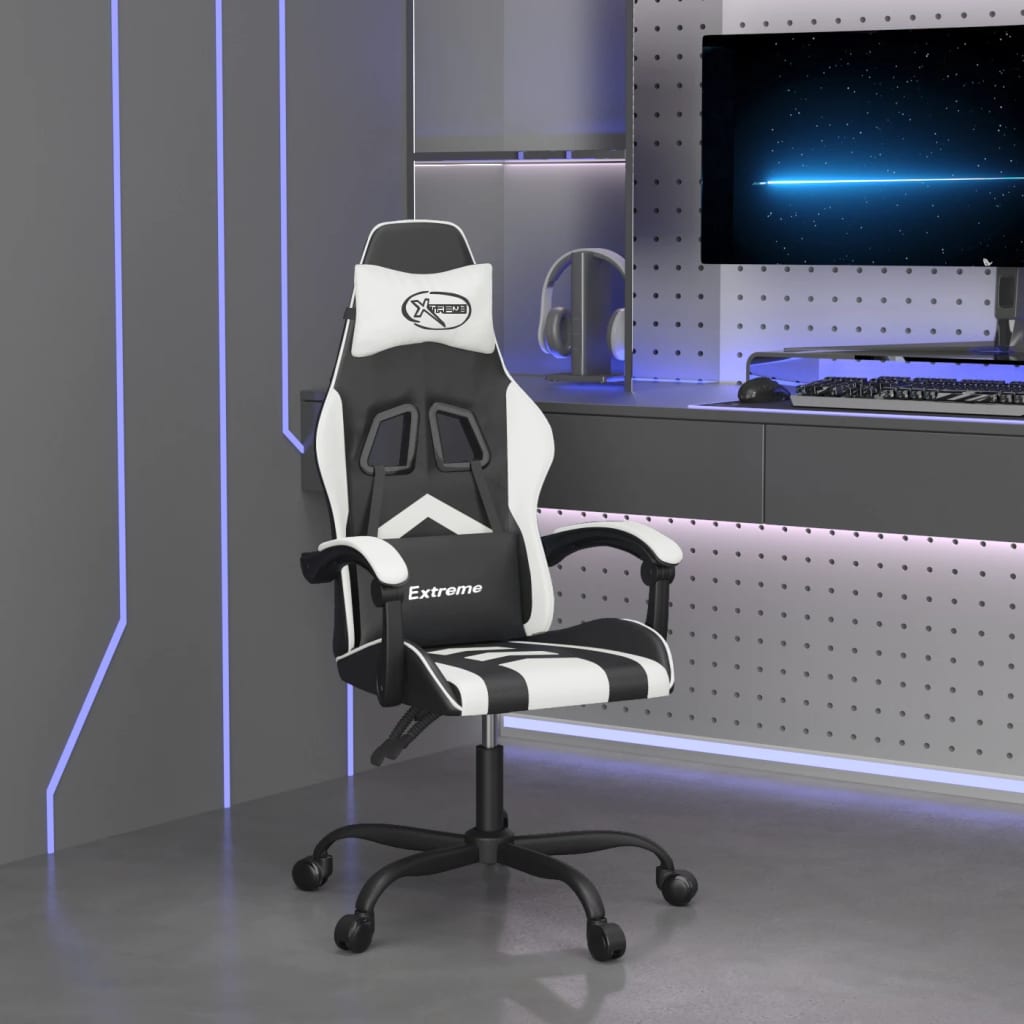 Chaise de jeu Noir et blanc Similicuir - XIOS