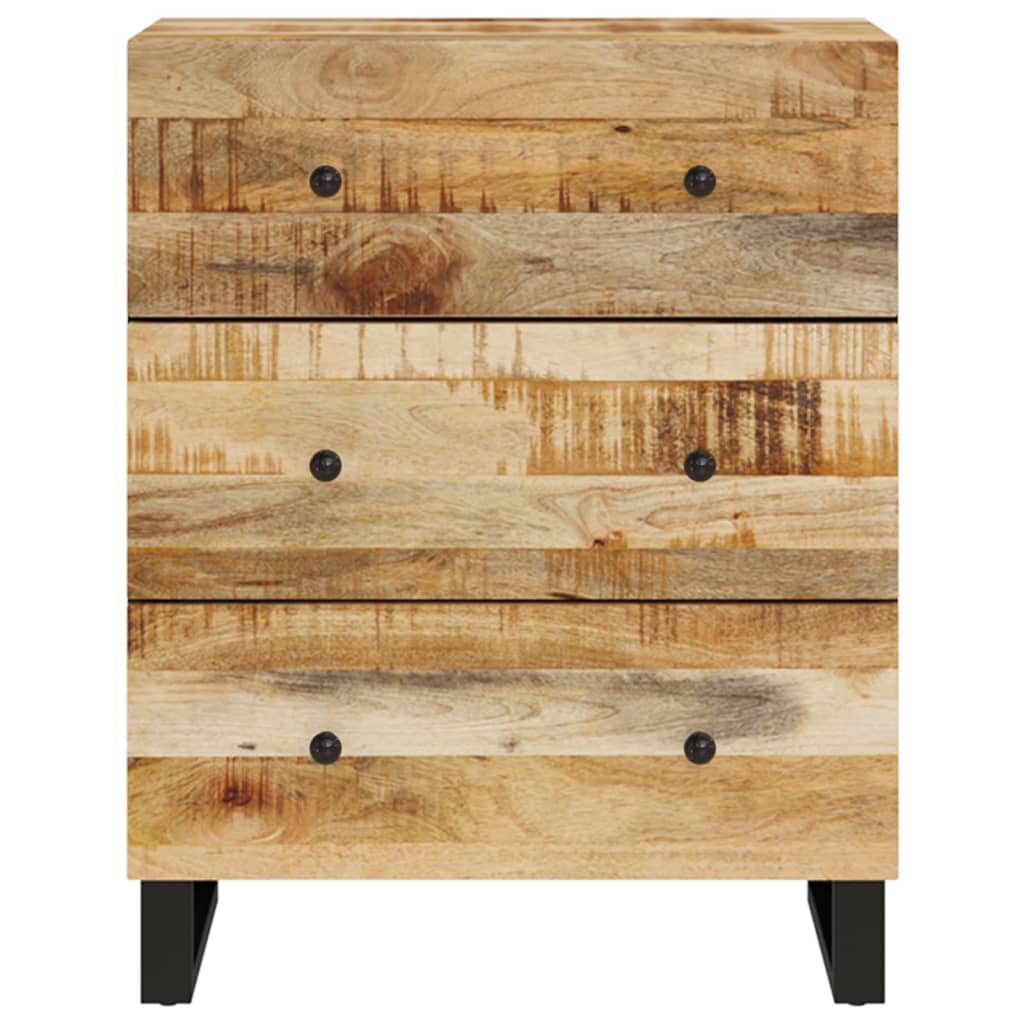 Buffets 2 pcs 60x33x75 cm Bois de manguier brut