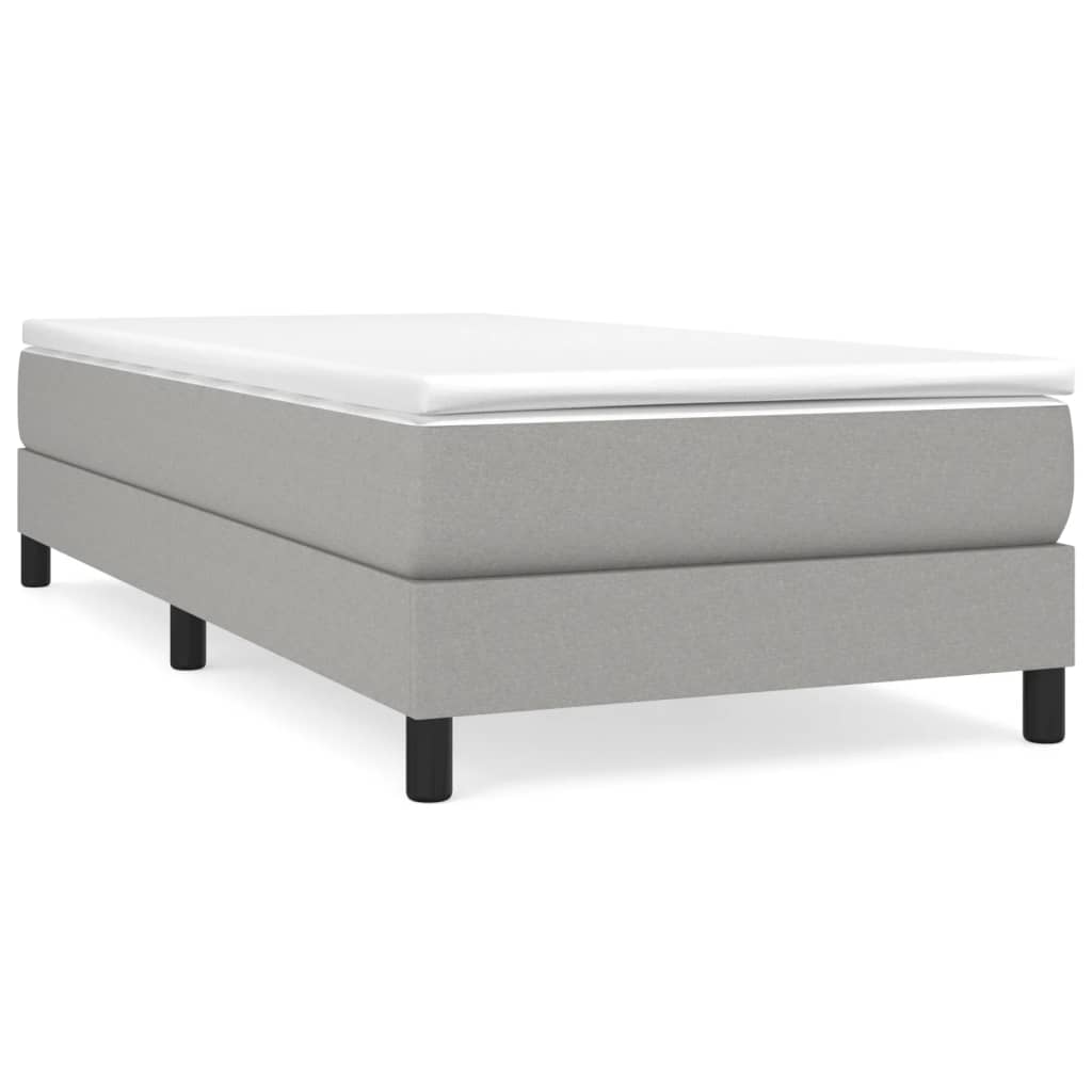 Cadre de lit sans matelas gris clair 80x200 cm tissu - XIOS