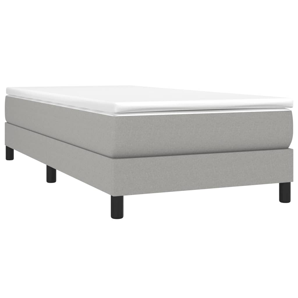 Cadre de lit sans matelas gris clair 80x200 cm tissu - XIOS