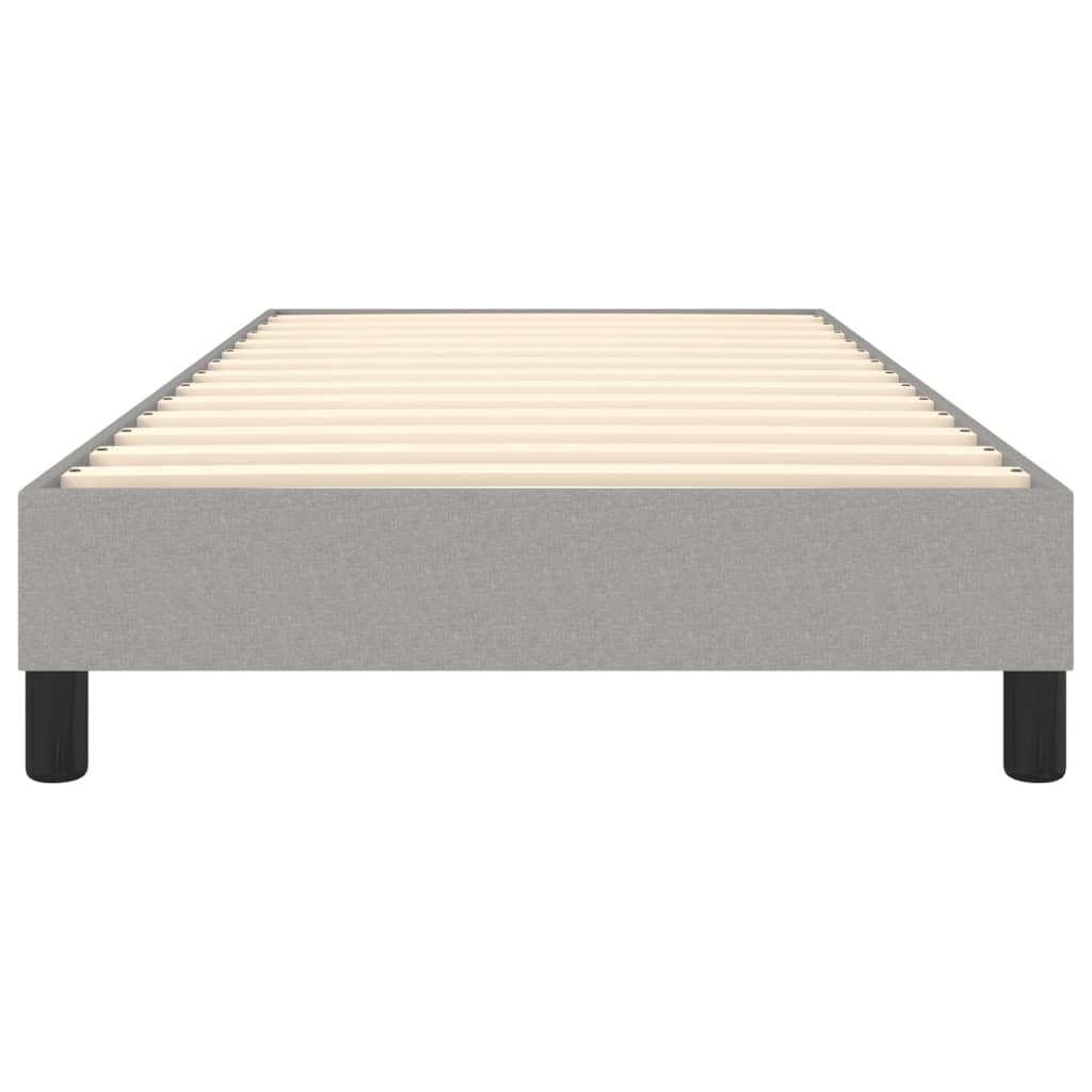 Cadre de lit sans matelas gris clair 80x200 cm tissu - XIOS